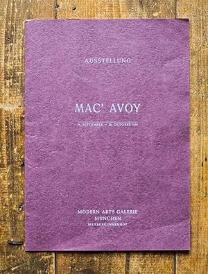 Katalog zur Ausstellung Mac' Avoy. 26. September - 26. Oktober 1958, Modern Arts Galerie.