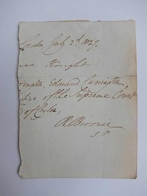 Partial Autograph Document Signed