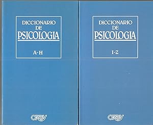 DICCIONARIO DE PSICOLOGIA( 2 tomos T1. A-H / T2. I-Z ) COMPLETO