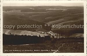 Bild des Verkufers fr Postkarte Carte Postale 42245569 Wildenthal Eibenstock Erzgebirge Panorama Blick vom Auersberg Weiters G zum Verkauf von Versandhandel Boeger