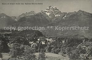 Seller image for Postkarte Carte Postale 12321066 Bex les Bains Panorama Bains et Grand Hotel des Salines Alpes Bex for sale by Versandhandel Boeger