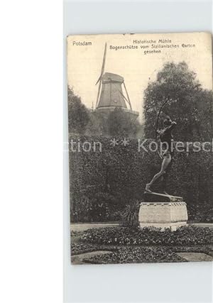 Bild des Verkufers fr Postkarte Carte Postale 42587870 Potsdam Historische Muehle Bogenschuetze im Sizilianischen Garten Pots zum Verkauf von Versandhandel Boeger
