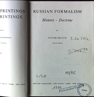 Seller image for Russian Formalism: History - Doctrine Slavistic Printings and Reprintings, Band 4 for sale by books4less (Versandantiquariat Petra Gros GmbH & Co. KG)