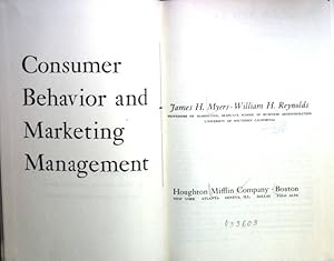 Immagine del venditore per Consumer Behavior and Marketing Management venduto da books4less (Versandantiquariat Petra Gros GmbH & Co. KG)