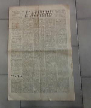 L'ALFIERE, numero 67 del 6 settembre 1876 - ANNO PRIMO., Bologna, Tipografia Militare, 1876