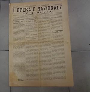 L'OPERAIO NAZIONALE - RE E POPOLO - numero 752 del 17-18 luglio 1900 anno XXIII-, Bologna, Tipogr...