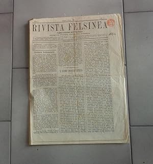 RIVISTA FELSINEA,, pubblicazione settimanale religione, politica, letteratura , artisica - numero...