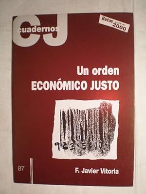 Seller image for Un orden econmico justo. for sale by Librera Antonio Azorn