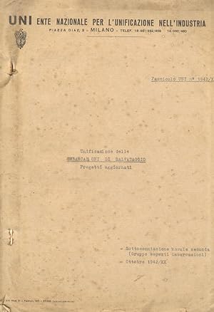 Fascicolo UNI n° 1942/XX: Unificazione delle Imbarcazioni di Salvataggio. Progetti aggiornati. (S...