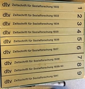 Zeitschrift für Sozialforschung. 1932 - 1941 Reprint; hrsg. vom Institut für Sozialforschung Fran...