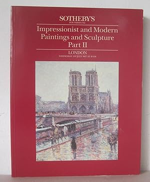 Seller image for Impressionist and Modern Paintings and Sculpture Part II: Wednesday 1st July 1988. for sale by David Strauss