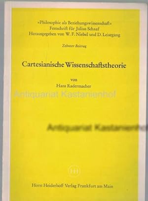 Seller image for Cartesianische Wissenschaftstheorie, for sale by Antiquariat Kastanienhof