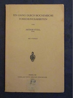 Seller image for Ein Gang durch biochemische Forschungsarbeiten. for sale by Das Konversations-Lexikon