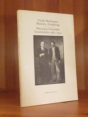 Imagen del vendedor de Madeira. Erzhlung / Geschichten 1962 - 1972 (= Basler Texte Nr. 7). a la venta por Das Konversations-Lexikon