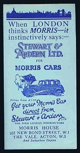 Stewart & Arden Morris Cars Advertising Card