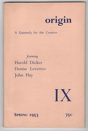 Imagen del vendedor de Origin IX (9, First Series) (Spring 1953) a la venta por Philip Smith, Bookseller