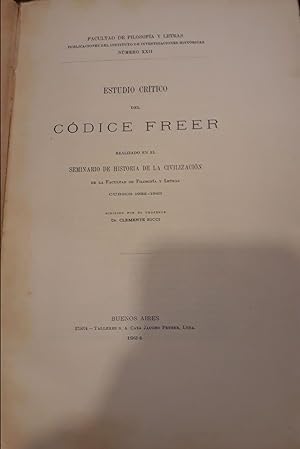 Estudio Crítico del Códice Freer .Realizado en el Seminario de Historia de la Civilización de la ...