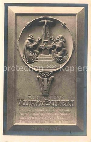 Bild des Verkufers fr Postkarte Carte Postale 72802936 Denkmal Wolfram von Eschenbach Denkmaeler zum Verkauf von Versandhandel Boeger