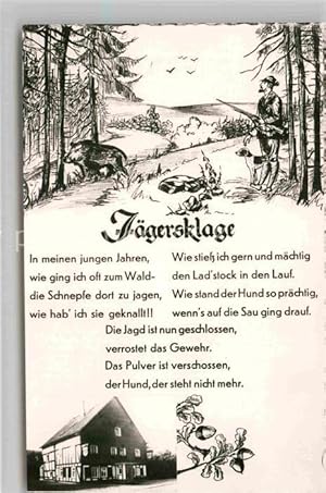 Postkarte Carte Postale 72822696 Jagd Jaegersklage Gedicht Sport