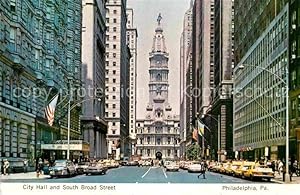 Imagen del vendedor de Postkarte Carte Postale 72851057 Philadelphia Pennsylvania City Hall South Broad Street Philadelphia a la venta por Versandhandel Boeger