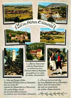Bild des Verkufers fr Postkarte Carte Postale 72863844 Liederkarte Tief im Hohen Odenwald Waldkatzenbach Struempfelbrunn Musi zum Verkauf von Versandhandel Boeger