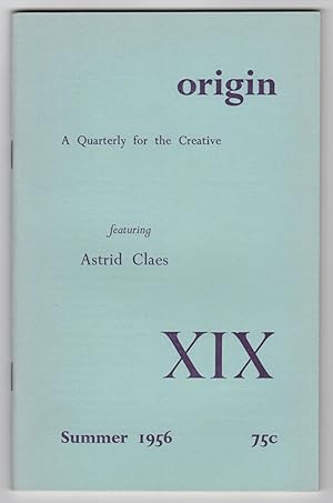 Seller image for Origin XIX (19, First Series) (Summer 1956) - featuring Astrid Claes for sale by Philip Smith, Bookseller