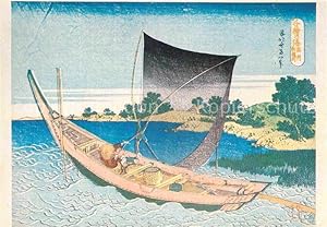 Bild des Verkufers fr Postkarte Carte Postale 72866973 Boote Fischerboot um 1800 Japan Hokusai Der Tone Fluss Provinz Shimosa zum Verkauf von Versandhandel Boeger