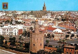 Postkarte Carte Postale 72875488 Sevilla Andalucia Torre del Oro y Catedral Sevilla