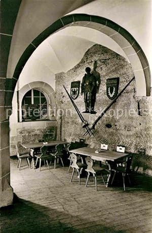 Bild des Verkufers fr Postkarte Carte Postale 72893598 Bergzabern Bad Burg Berwartstein Gaststaette im frueheren Rittersaal Ba zum Verkauf von Versandhandel Boeger