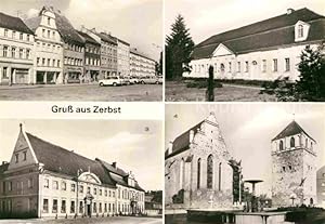 Postkarte Carte Postale 72885996 Zerbst Markt Stadthalle Max Sens Oberschule Turm Kirche Zerbst