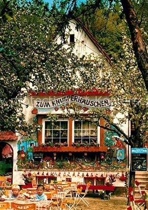 Postkarte Carte Postale 72904568 Bad Wildungen Knusperhaeuschen Cafe im Wildetal Terrasse Alberts...