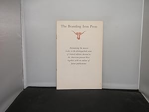 The Branding Iron Press (Evanston, Illinois) : Announcement of New Publications (circa 1955)