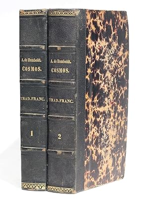 Bild des Verkufers fr Cosmos, essai d'une description physique du monde. Traduit par H. Faye. First two (of four) volumes. zum Verkauf von Milestones of Science Books