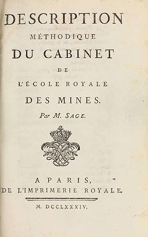 Description methodique du cabinet de l'Ecole royale des Mines / Supplement a la Description metho...