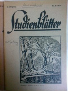 Image du vendeur pour Studienbltter. 3. Jahrgang. Nr. 2 / 1931. mis en vente par Versandantiquariat Jena