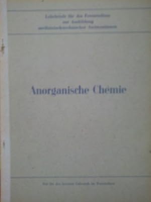 Bild des Verkufers fr Anorganische Chemie zum Verkauf von Versandantiquariat Jena