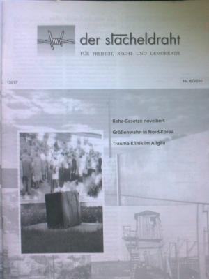 Bild des Verkufers fr Der Stacheldraht 8/2010. Fr Freiheit, Recht und Demokratie zum Verkauf von Versandantiquariat Jena