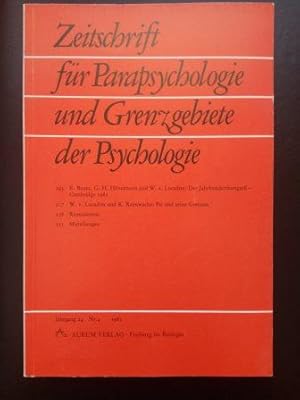 Seller image for ZEITSCHRIFT FR PARAPSYCHOLOGIE UND GRENZGEBIETE DER PSYCHOLOGIE 1982 Nr. 4 for sale by Versandantiquariat Jena