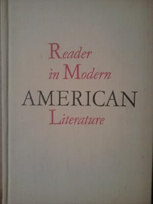 Bild des Verkufers fr Reader in modern American literature. (the 40's-the 50's) zum Verkauf von Versandantiquariat Jena