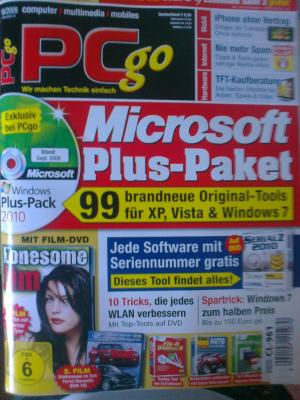 Bild des Verkufers fr PC go mit Film DVD Lonesome Jim, Windows PlusPack (Ausgabe 10/2009) zum Verkauf von Versandantiquariat Jena