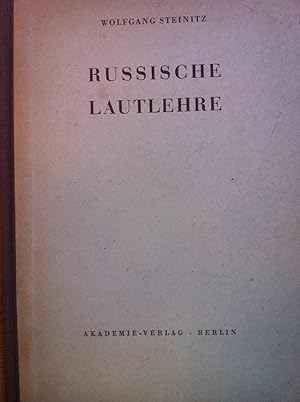 Bild des Verkufers fr Russische Lautlehre zum Verkauf von Versandantiquariat Jena