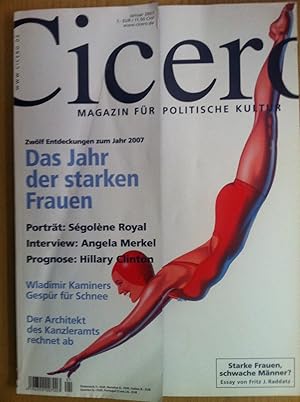 Bild des Verkufers fr Cicero - Magazin fr Politische Kultur- Heft Januar 2007: Das Jahr der starken Frauen zum Verkauf von Versandantiquariat Jena