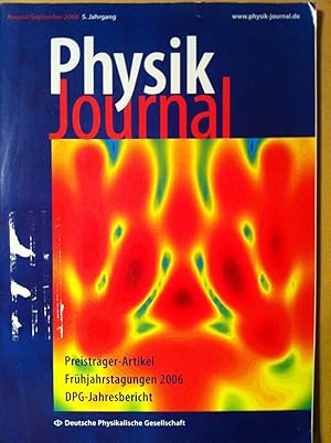 Bild des Verkufers fr Physik Journal, Ausgabe August/September 2006 zum Verkauf von Versandantiquariat Jena