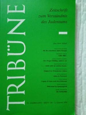 Bild des Verkufers fr TRIBNE. Zeitschrift zum Verstndnis des Judentums. 33. Jg., Heft 130 / 1994. zum Verkauf von Versandantiquariat Jena