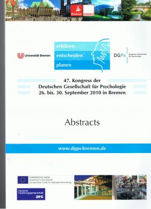 Immagine del venditore per erklren, entscheiden, planen, 47. Kongress der Deutschen Gesellschaft fr Psychologie venduto da Versandantiquariat Jena