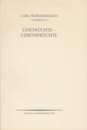 Image du vendeur pour Lesefrchte - Lebensfrchte. mis en vente par Antiquariat Carl Wegner