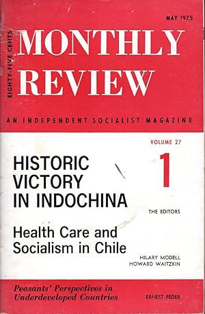 Image du vendeur pour Monthly Review: An Independent Socialist Magazine: Volume 27, Number 1: May, 1975: mis en vente par Dorley House Books, Inc.