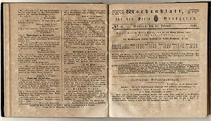 Bild des Verkufers fr Wochenblatt fr den Kreis Gro Gerau, Jahrgang 1841, gebunden Hefte 1-52 komplett. zum Verkauf von Antiquariat an der Linie 3