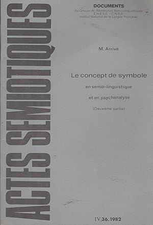 Image du vendeur pour Actes Smiotiques - Documents - IV - 36 - Le concept de symbole en smio-linguistique et en psychanalyse (Deuxime partie). Le symbole dans le texte de Freud. mis en vente par PRISCA