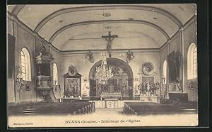 Carte postale Byans, Intérieur de l`Eglise